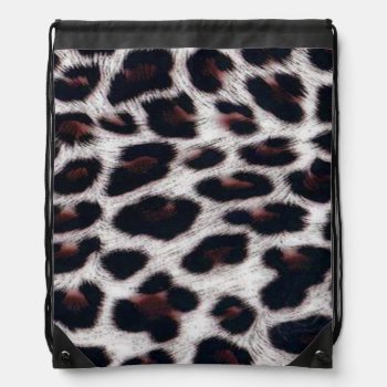 Leopard Draw String Back Pack Drawstring Bag by NatureTales at Zazzle