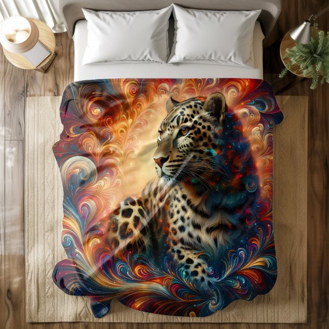 Leopard Dream: Artful Jungle Escape Duvet Cover (Creator Uploaded)