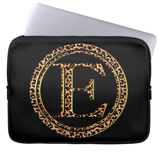 leopard E Laptop Sleeve (Front)