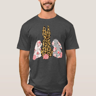 Leopard Easter Bunny Rabbit Cute Easter Day  T-Shirt