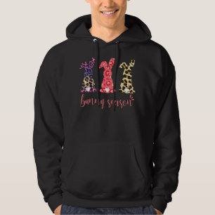 Leopard Easter Bunny Rabbit Cute Easter Trio Bunny Hoodie
