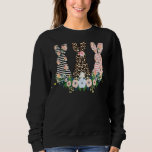 Leopard Easter Bunny Rabbit Trio Cute Easter 1 Sweatshirt