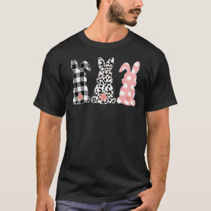 Leopard Easter Bunny Rabbit Trio Cute Easter Day 1 T-Shirt