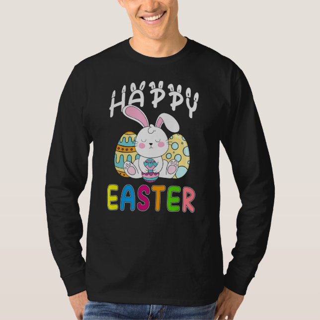 Leopard Easter Bunny Rabbit Trio Cute Easter Day 5 T-Shirt (Front)