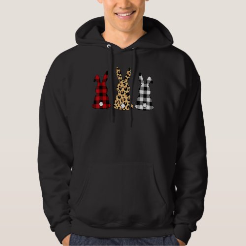 Leopard Easter Bunny Rabbit Trio Cute Easter Day 7 Hoodie