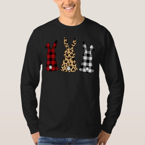 Leopard Easter Bunny Rabbit Trio Cute Easter Day 7 T_Shirt