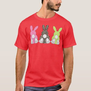 Leopard Easter Bunny Rabbit Trio Cute Easter Day T-Shirt