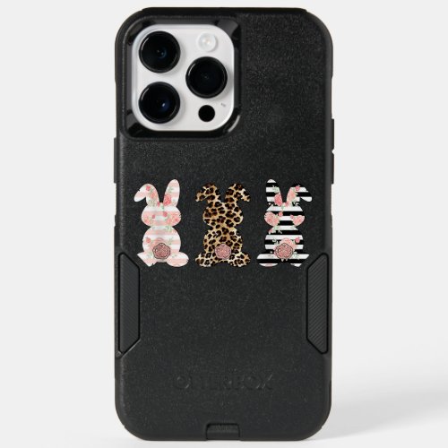 Leopard Easter Bunny Rabbit Trio Cute Easter  OtterBox iPhone 14 Pro Max Case