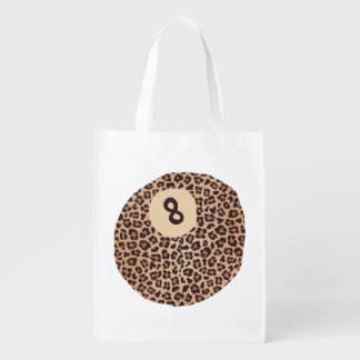 Leopard Eight-Ball Grocery Bag