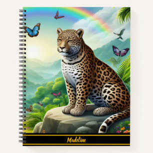 Leopard Elegance: Colorful Jungle Escape Notebook