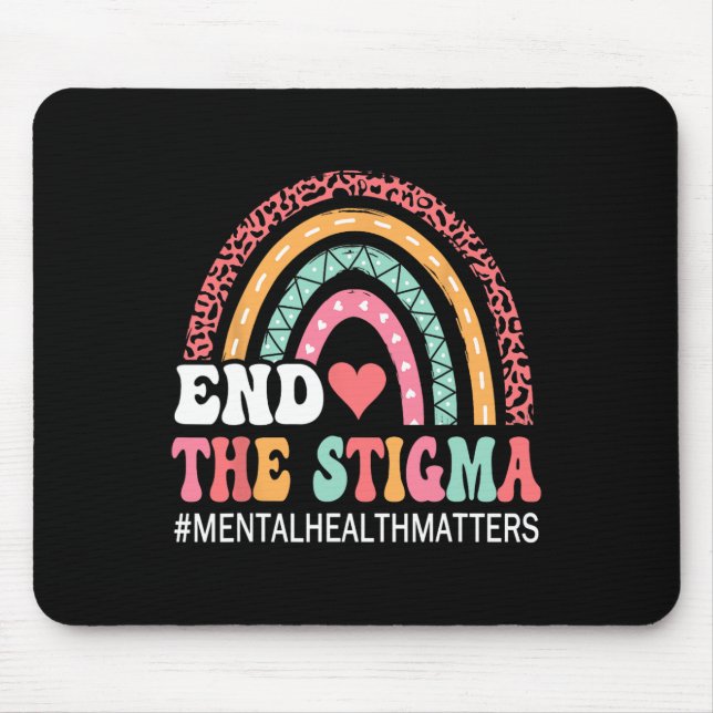 Leopard End The Stigma Mental Health Problems Supp Mouse Pad (Front)