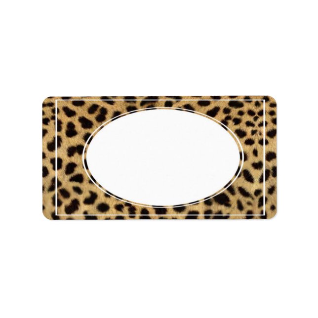 leopard envelope address label (Front)