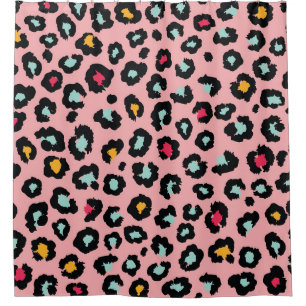 Leopard Exotic: Colorful Seamless Fun. Shower Curtain