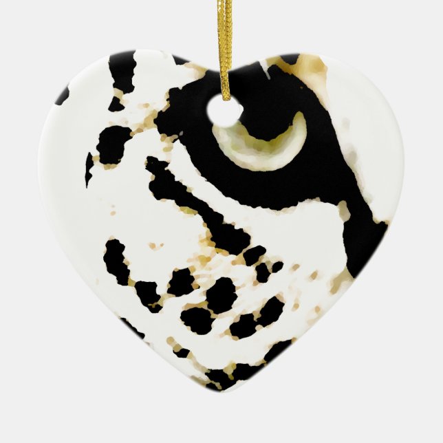Leopard Eye Ceramic Ornament (Front)