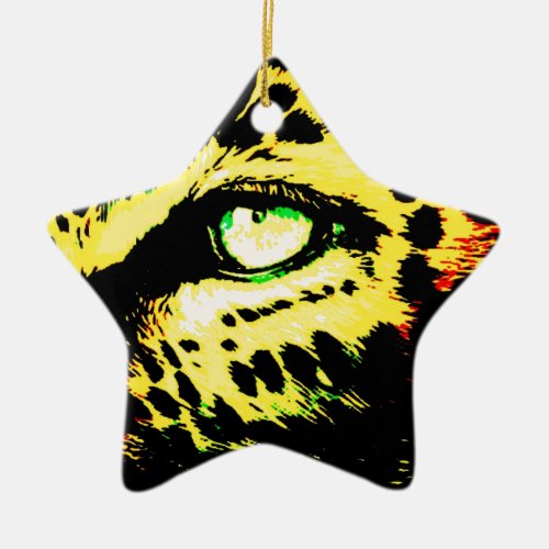 Leopard Eye Ceramic Ornament