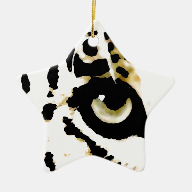 Leopard Eye Ceramic Ornament (Front)