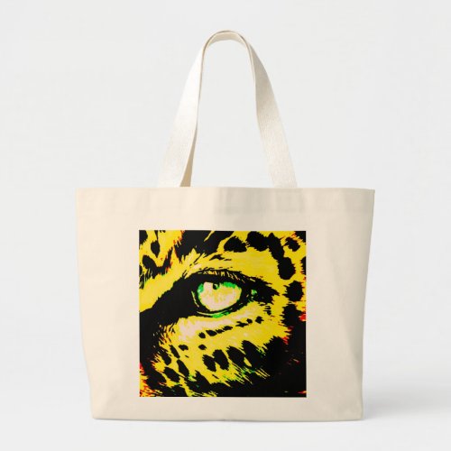 Leopard Eye Large Tote Bag