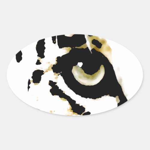 Leopard Eye Oval Sticker