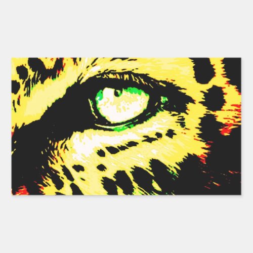 Leopard Eye Rectangular Sticker