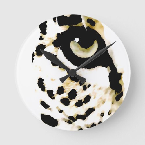 Leopard Eye Round Clock