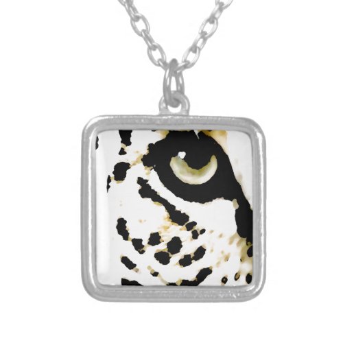 Leopard Eye Silver Plated Necklace