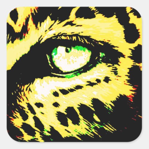 Leopard Eye Square Sticker