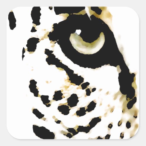 Leopard Eye Square Sticker