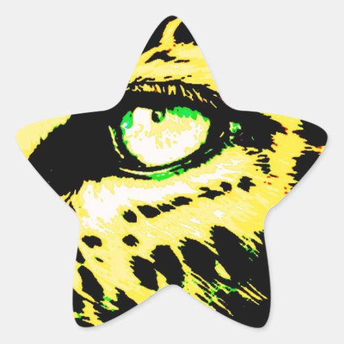 Leopard Eye Star Sticker