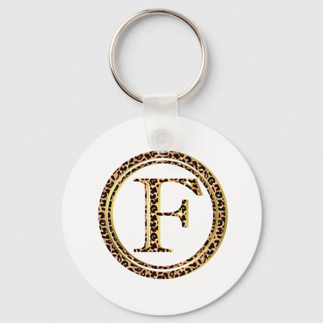 leopard F Keychain (Front)