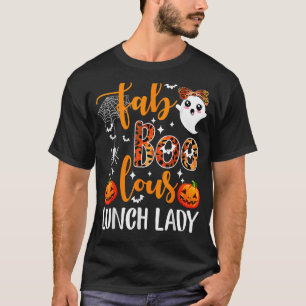 Leopard Fab Boo Lous Lunch Lady Team Teacher Hallo T-Shirt