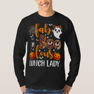 Leopard Fab Boo Lous Lunch Lady Team Teacher Hallo T-Shirt
