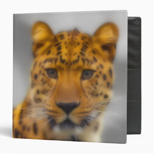 Leopard Face 3 Ring Binder