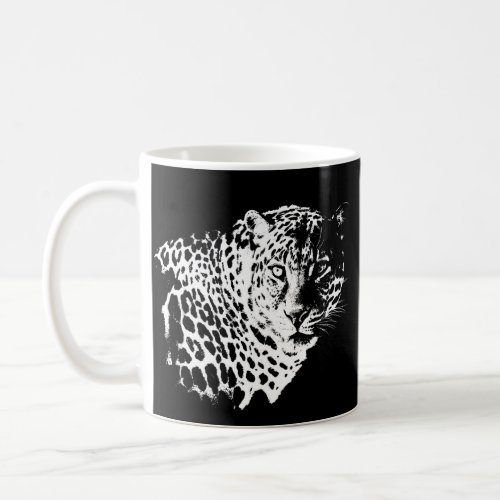 Leopard Face Animals Pop Art Template Trendy Coffee Mug