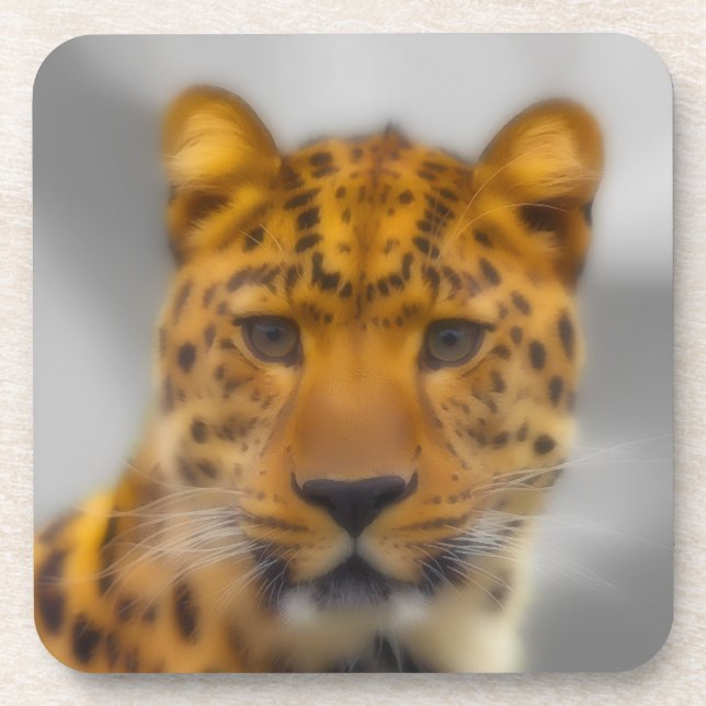 Leopard Face Coaster (Front)