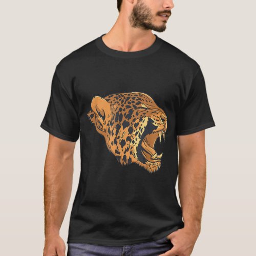 Leopard Face Head Jaguars Cheetahs Big Cat Wild An T_Shirt