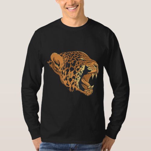 Leopard Face Head Jaguars Cheetahs Big Cat Wild An T_Shirt