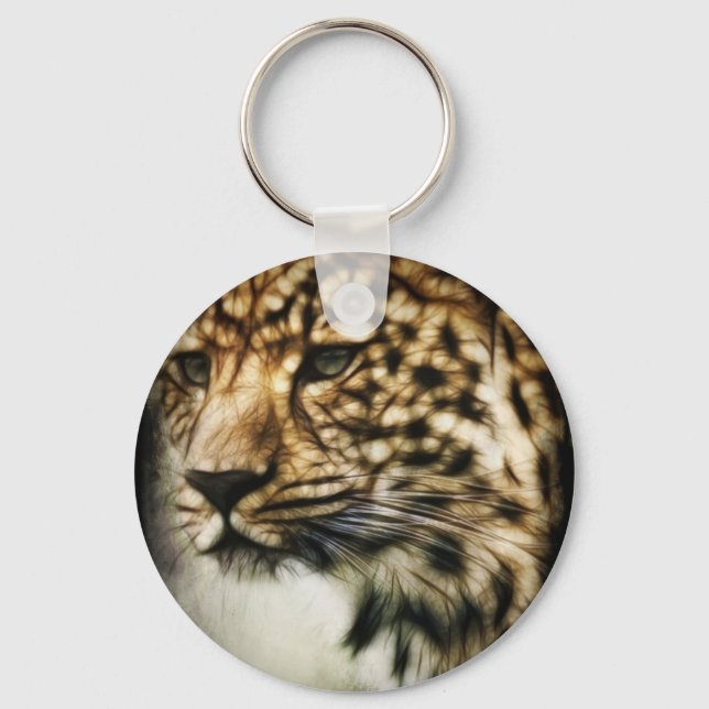 Leopard face keychain (Front)