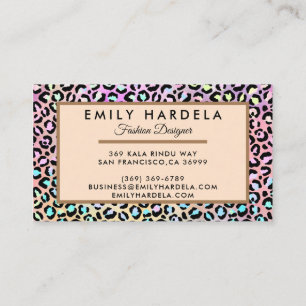 Leopard Fashion Designer Business Card