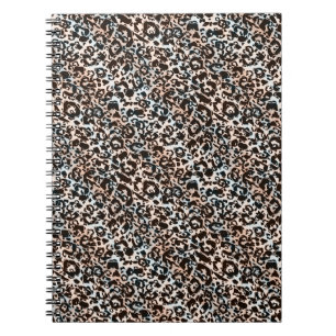 leopard, fashionable, spotted, brown, beige, skin, notebook
