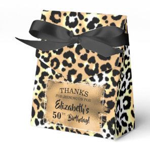 Leopard Faux Foil Favor Box