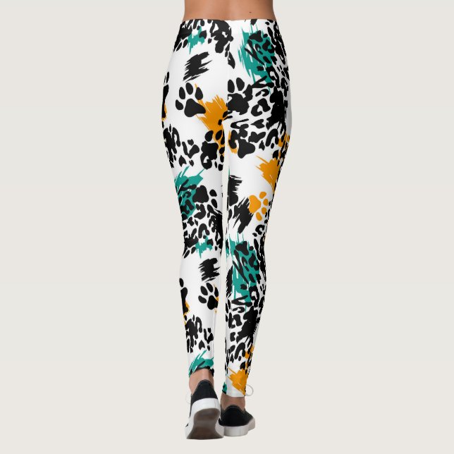 Leopard Fawn Texture – Stylish Women's Leggings (Back)