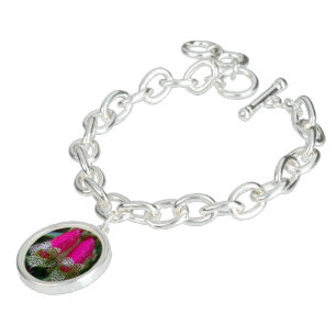 Leopard Flower Acrylic Charm Bracelet