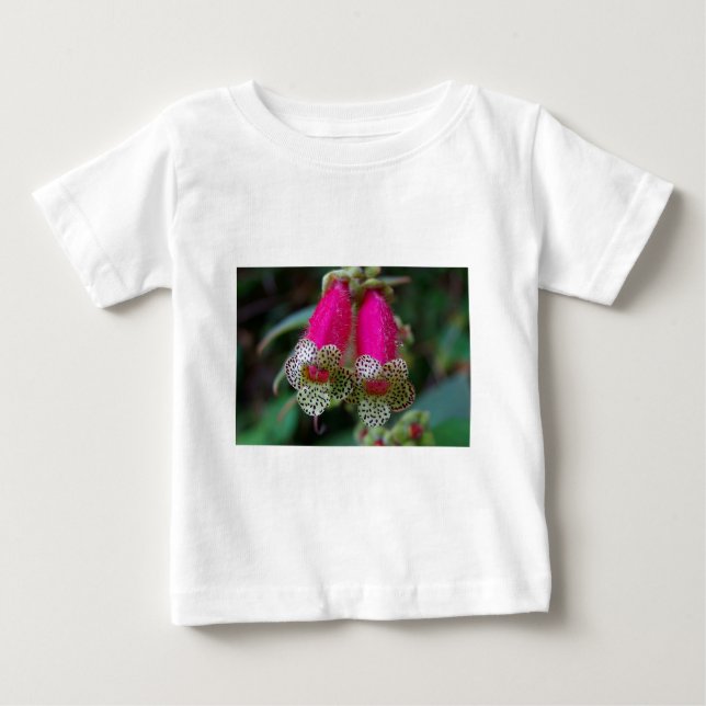 Leopard Flower Design Baby T-Shirt (Front)