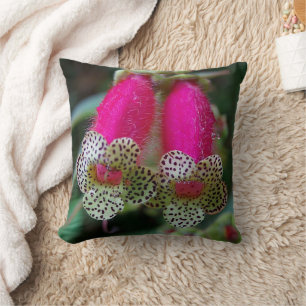 Leopard Flower Design Throw Pillow