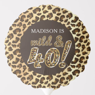 Leopard Foil Balloon Script 40th Birthday Photo