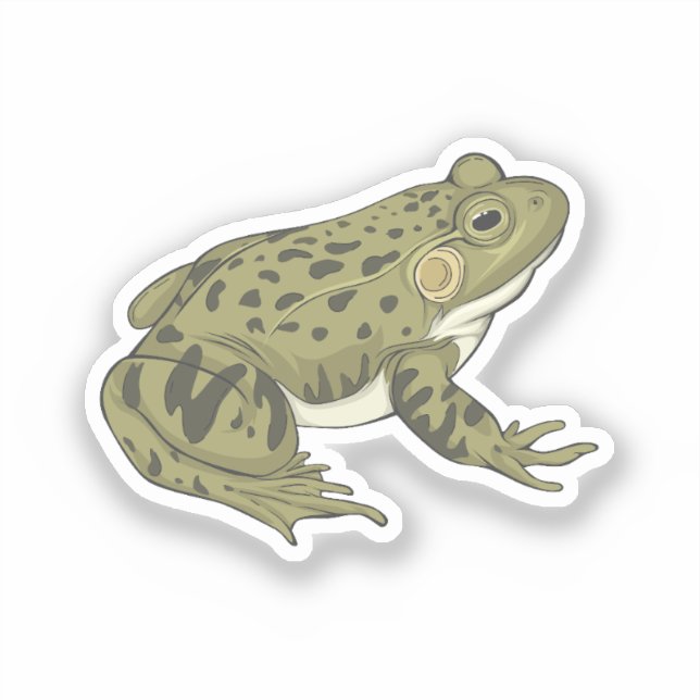 Leopard frog vector illustration sticker (Front)