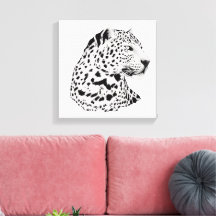 Leopard from Jungle Animals Stretched Canvas Print