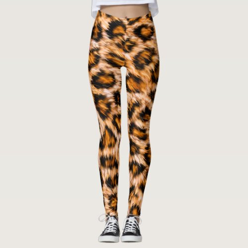 Leopard Fun Abstract Artsy  Leggings