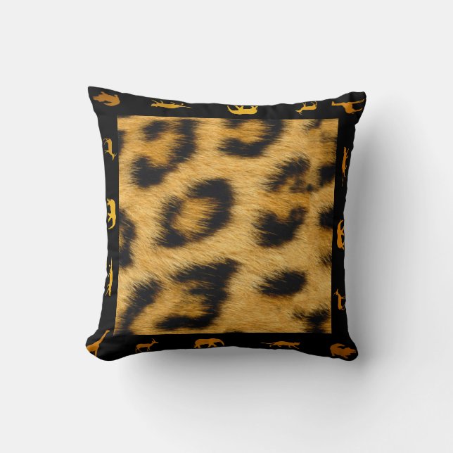 Leopard Fur African Border - Pillow (Front)