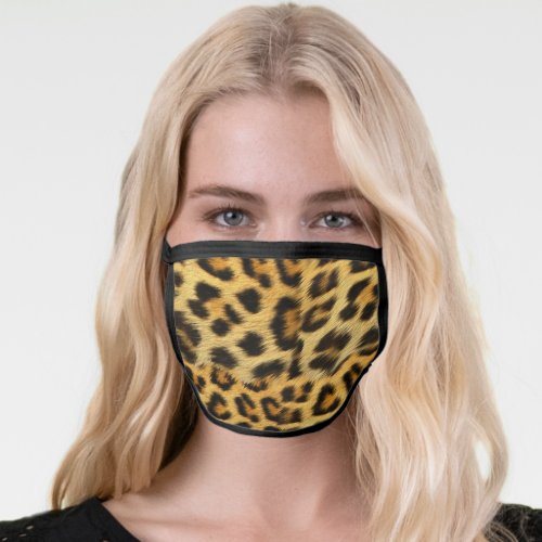 Leopard Fur Animal Print Womens Fashion Face Mask